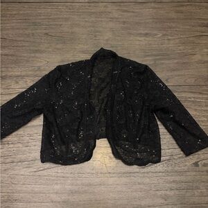 Elegant Black Lace Women's Jacket